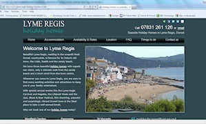 New website launch for holiday homes website in Lyme Regis, Dorset